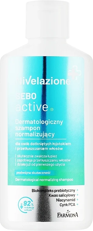Shampoo normalizzante per capelli grassi e cuoio capelluto seborroico
