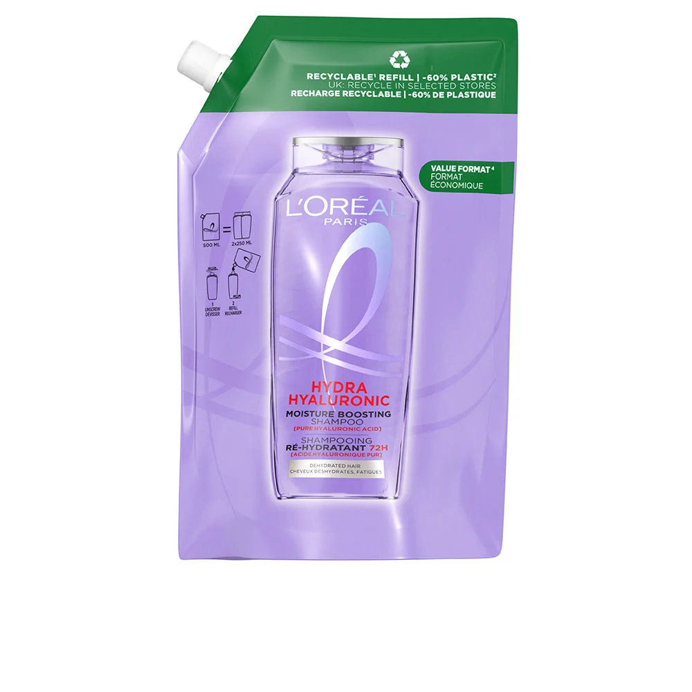 ELVIVE HYDRA HYALURONIC shampoo 72h idratazione ricarica eco pack
