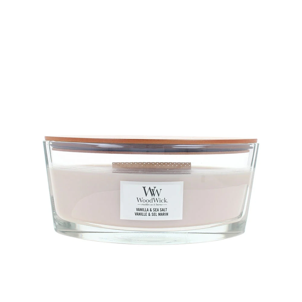 Candela WOODWICK #Vaniglia e Sale Marino