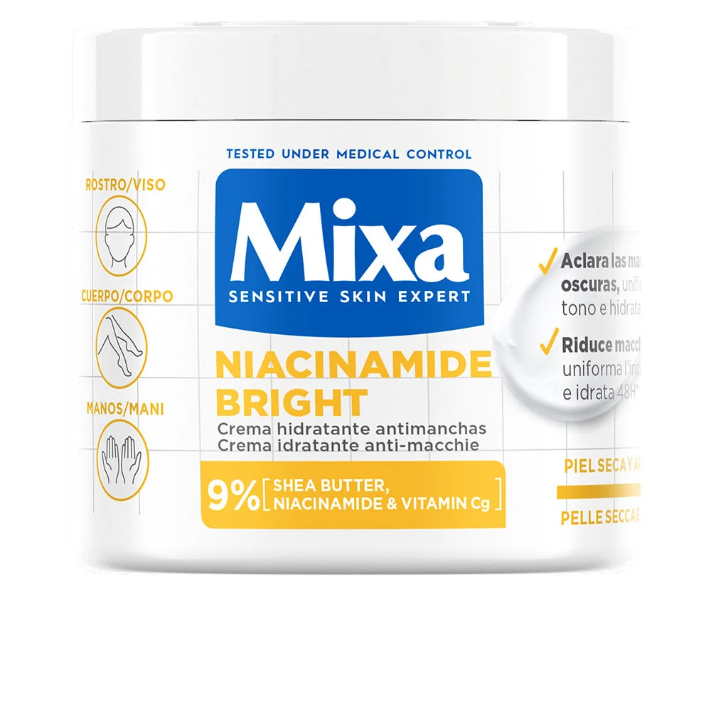 MIXA NIACINAMIDE BRIGHT crema idratante anti-macchie per pelle secca e spenta