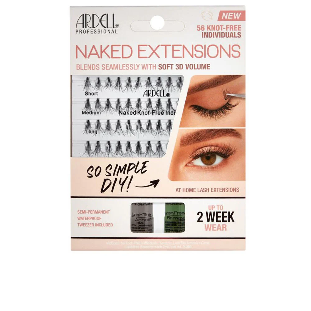 ARDELL NAKED EXTENSIONS SOFT 3D VOLUME x 56 ciocche senza nodi #nero