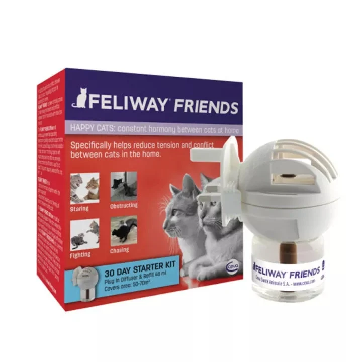 Feliway Friends Diffusore Elettrico Gestione dei Conflitti tra Gatti + Ricarica Da 48ml Inclusa