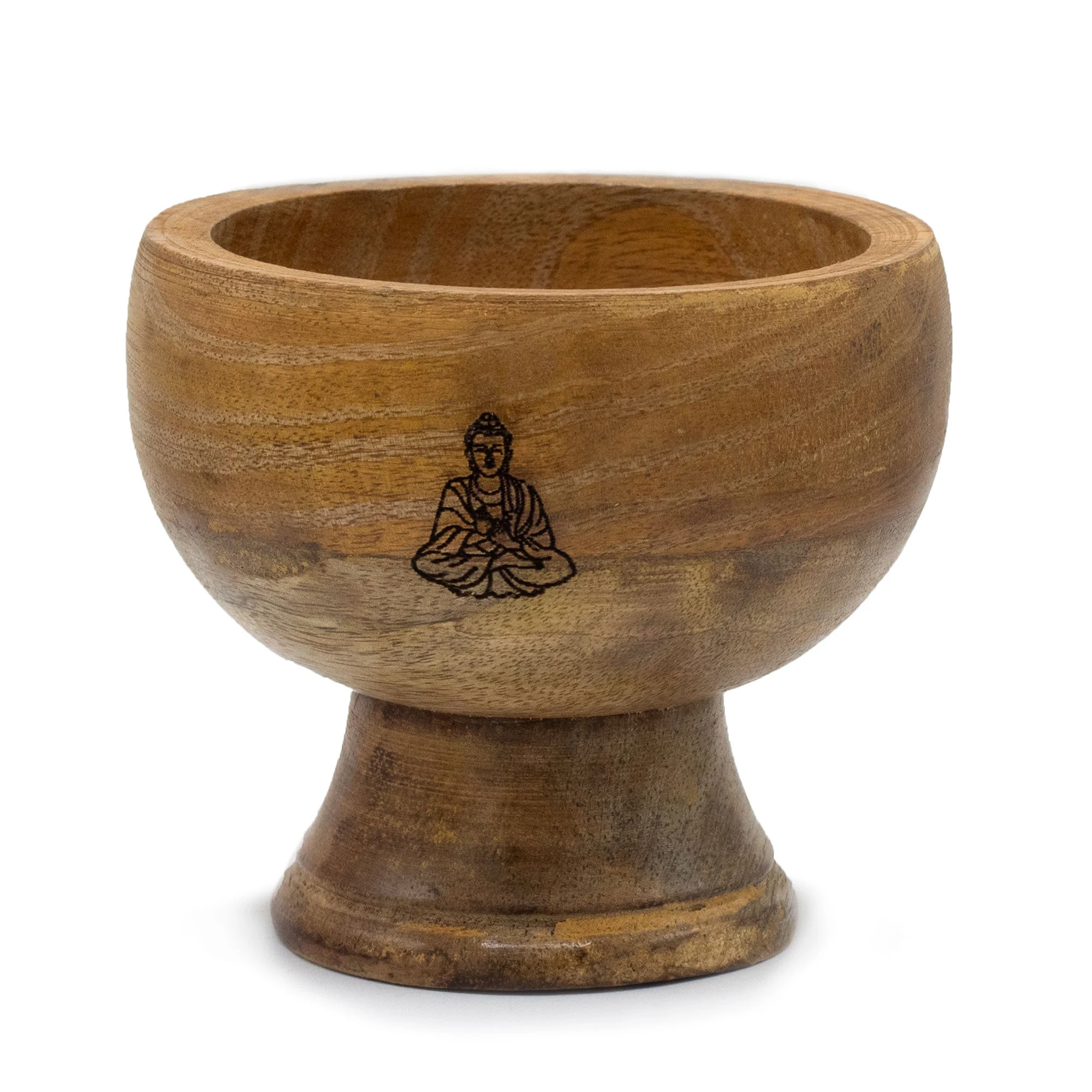 Ciotola in legno portaincenso per Coni e Bastoncini - Grande Buddha