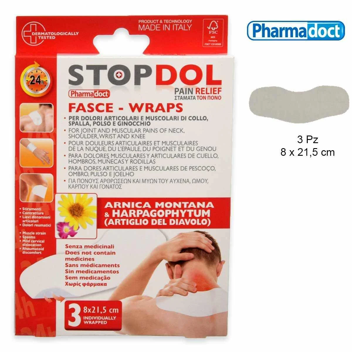 Stopdol ml 3 fasce dol. collo spalla polso ginocchio