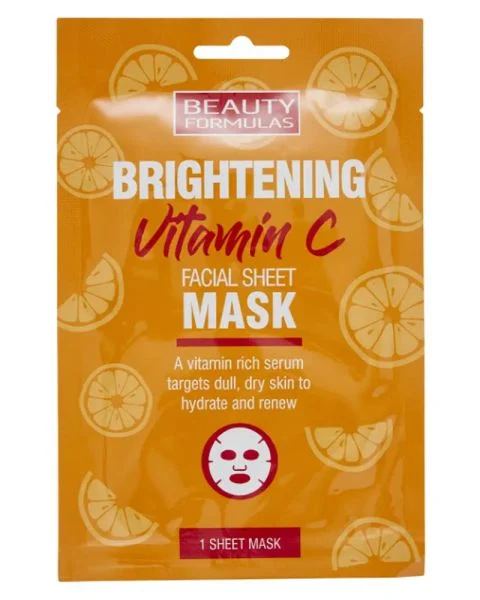 Beauty Formulas Brightening Vitamin C Facial Sheet Mask