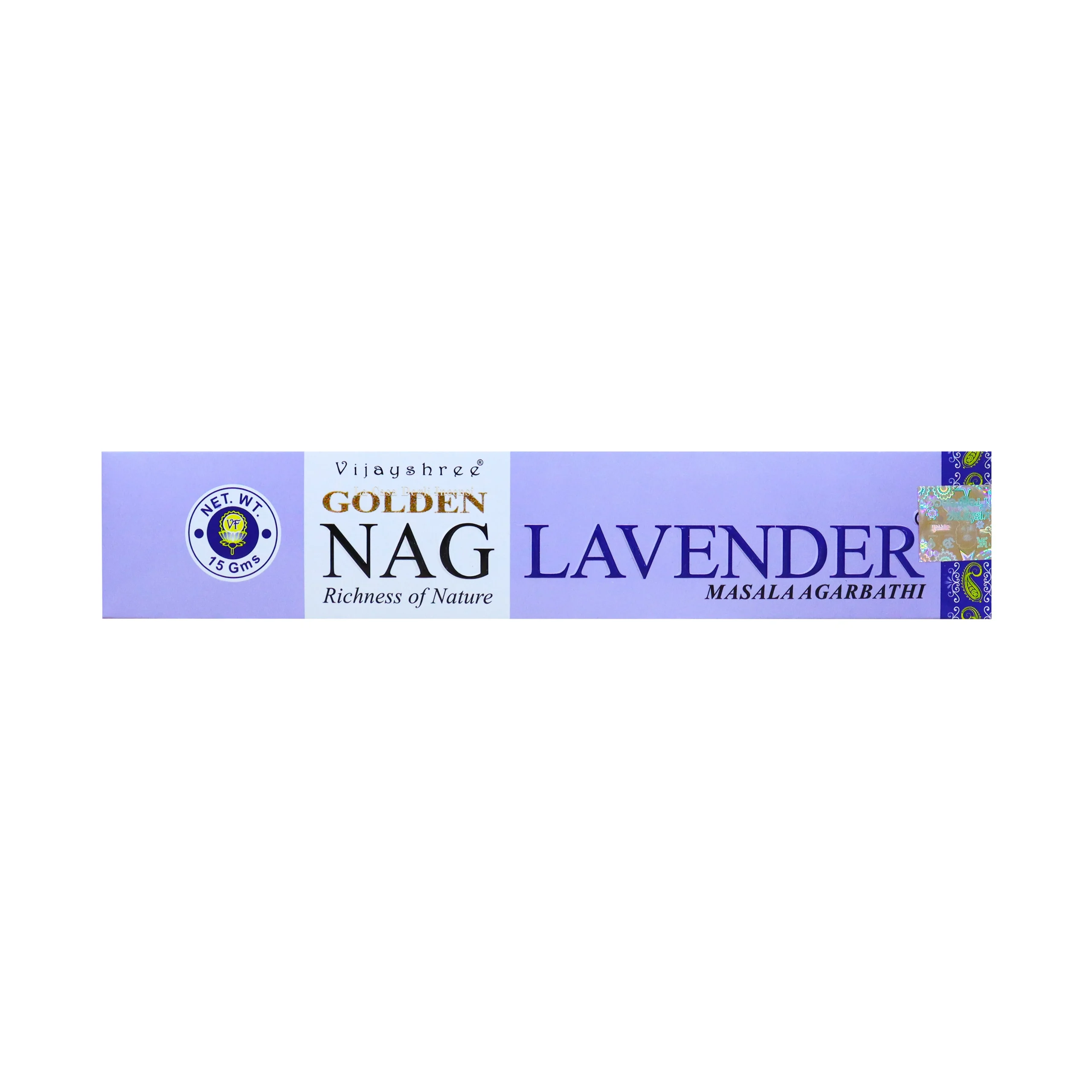Lavanda - Bastoncini di Incenso - Vijayshree Golden Nag - 15g