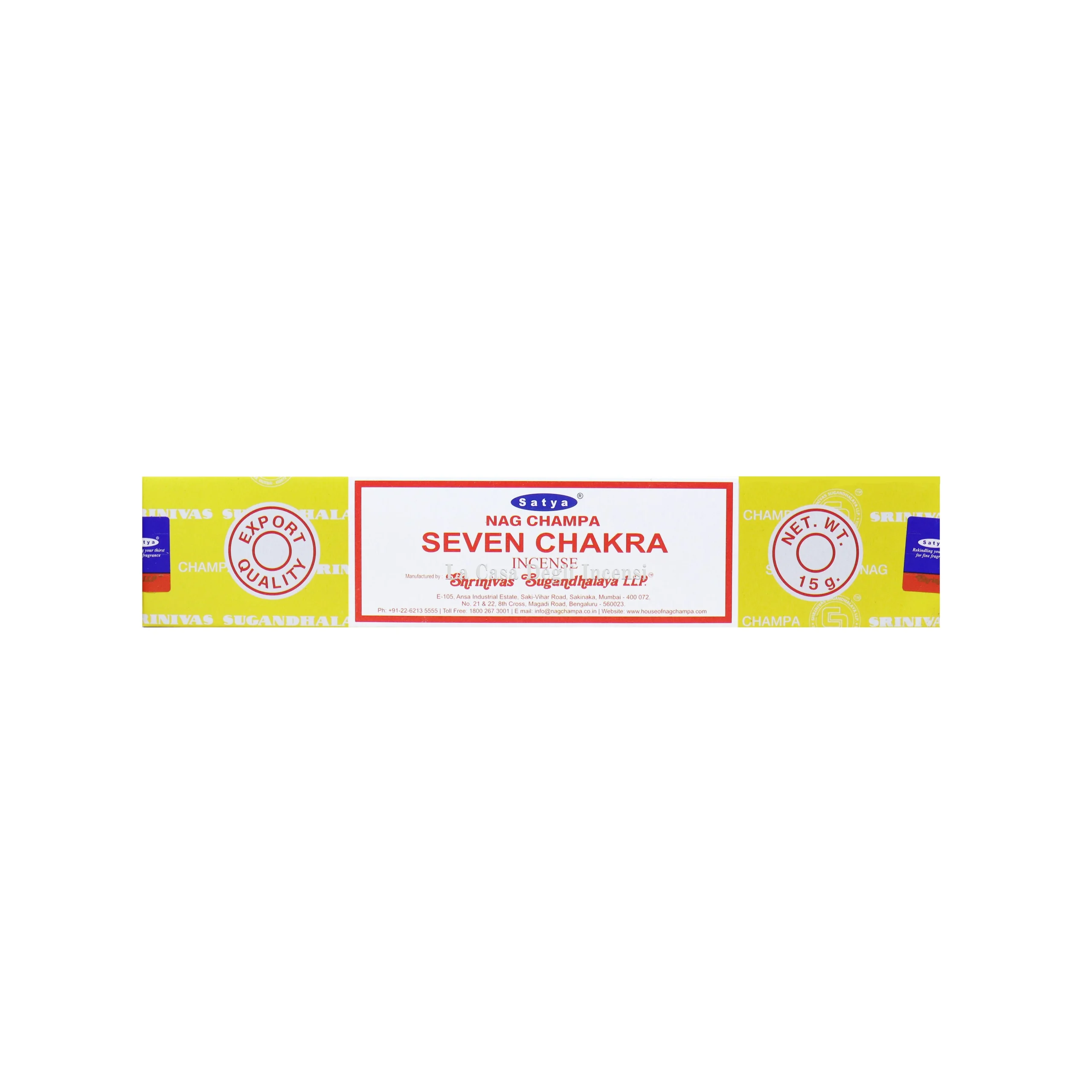 Sette Chakra - Bastoncini d'incenso - Satya Sai Baba - 15g