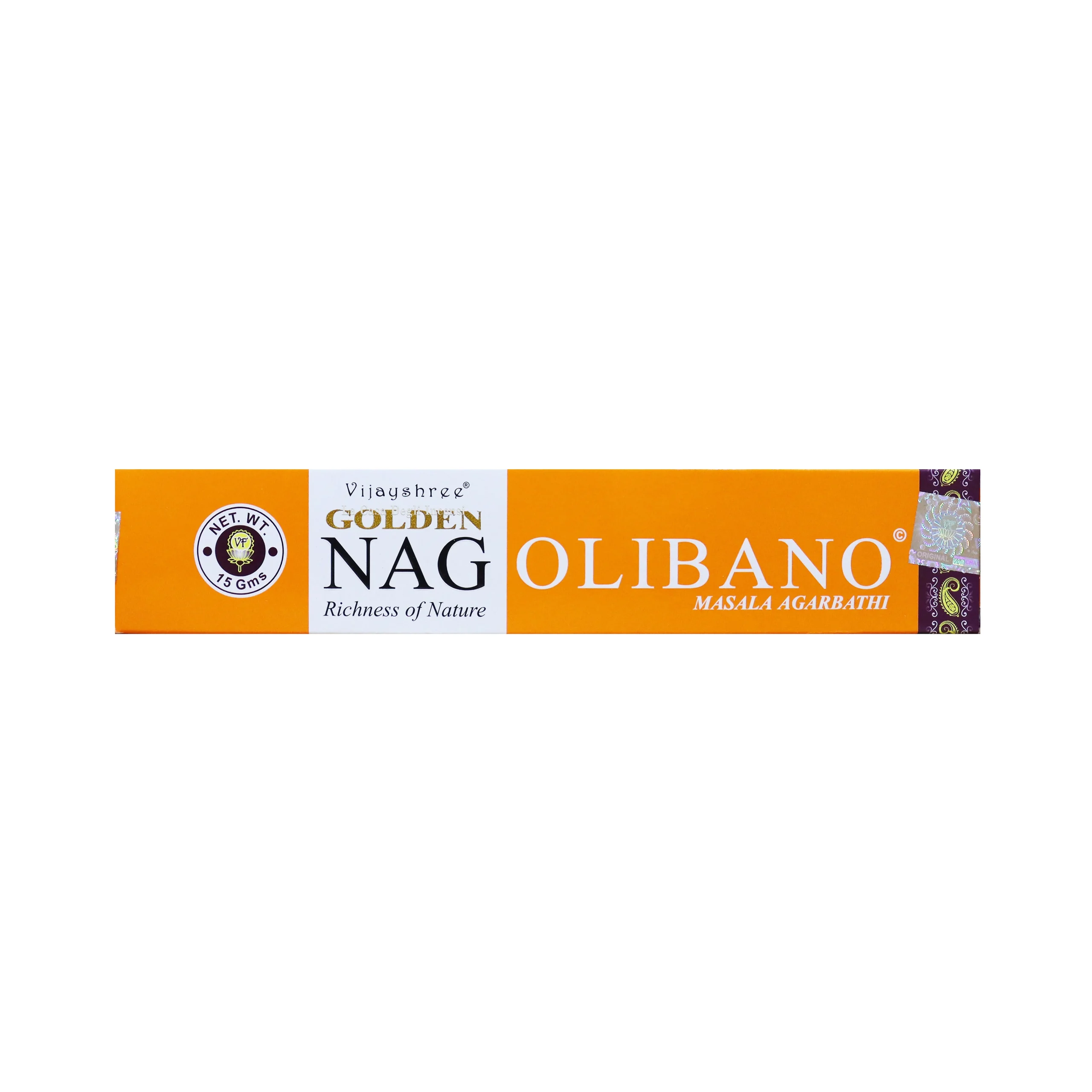 Olibano - Bastoncini di Incenso - Vijayshree Golden Nag - 15g