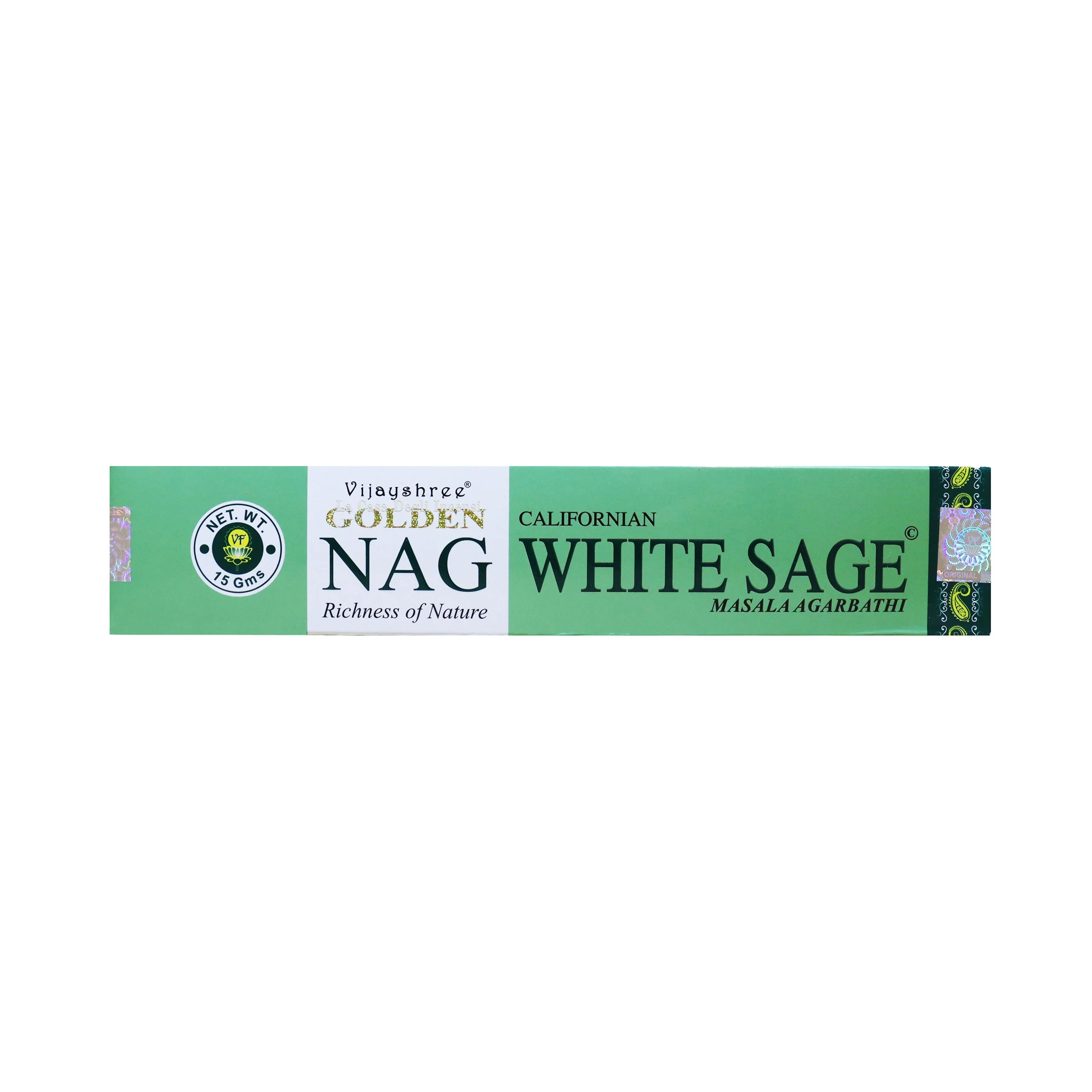 Salvia Bianca - Bastoncini di Incenso - Vijayshree Golden Nag - 15g