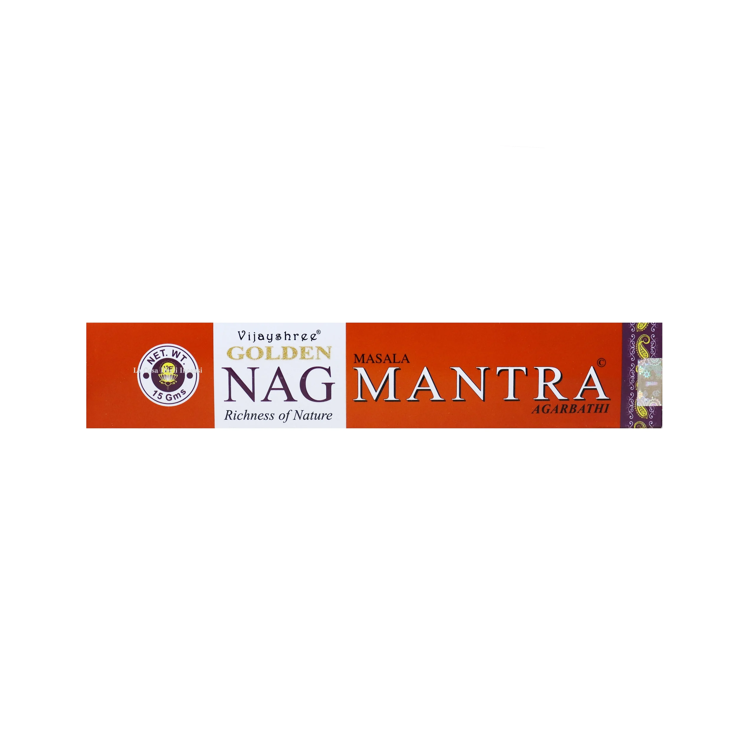 Mantra - Bastoncini di Incenso - Vijayshree Golden Nag - 15g