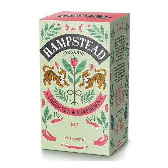 Hampstead Tea Green Tea-Raspberry Infusión Bio 20 Sobres
