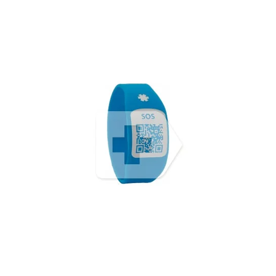 Bracciale Silincode SOS QR colore blu T-S 1ud