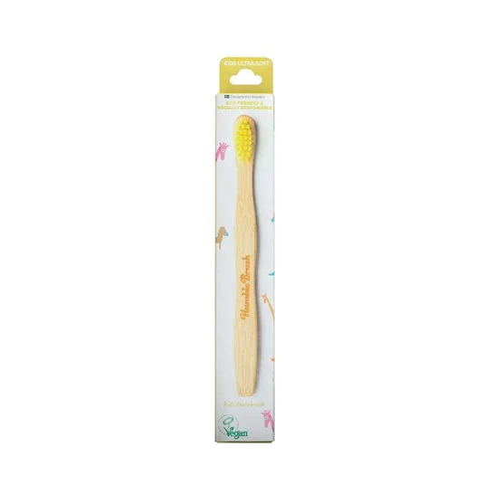 Pennello dentale ultra morbido giallo di bambù per bambini
