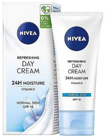 Crema giorno rinfrescante con SPF 15 "Idratazione intensiva 24 ore"