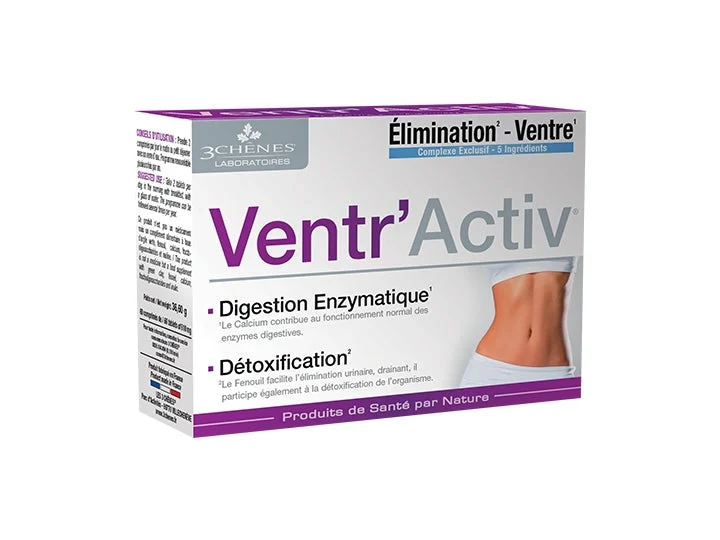 3 Chênes Ventr'Activ Digestione Enzimatica Disintossicazione 60 compresse