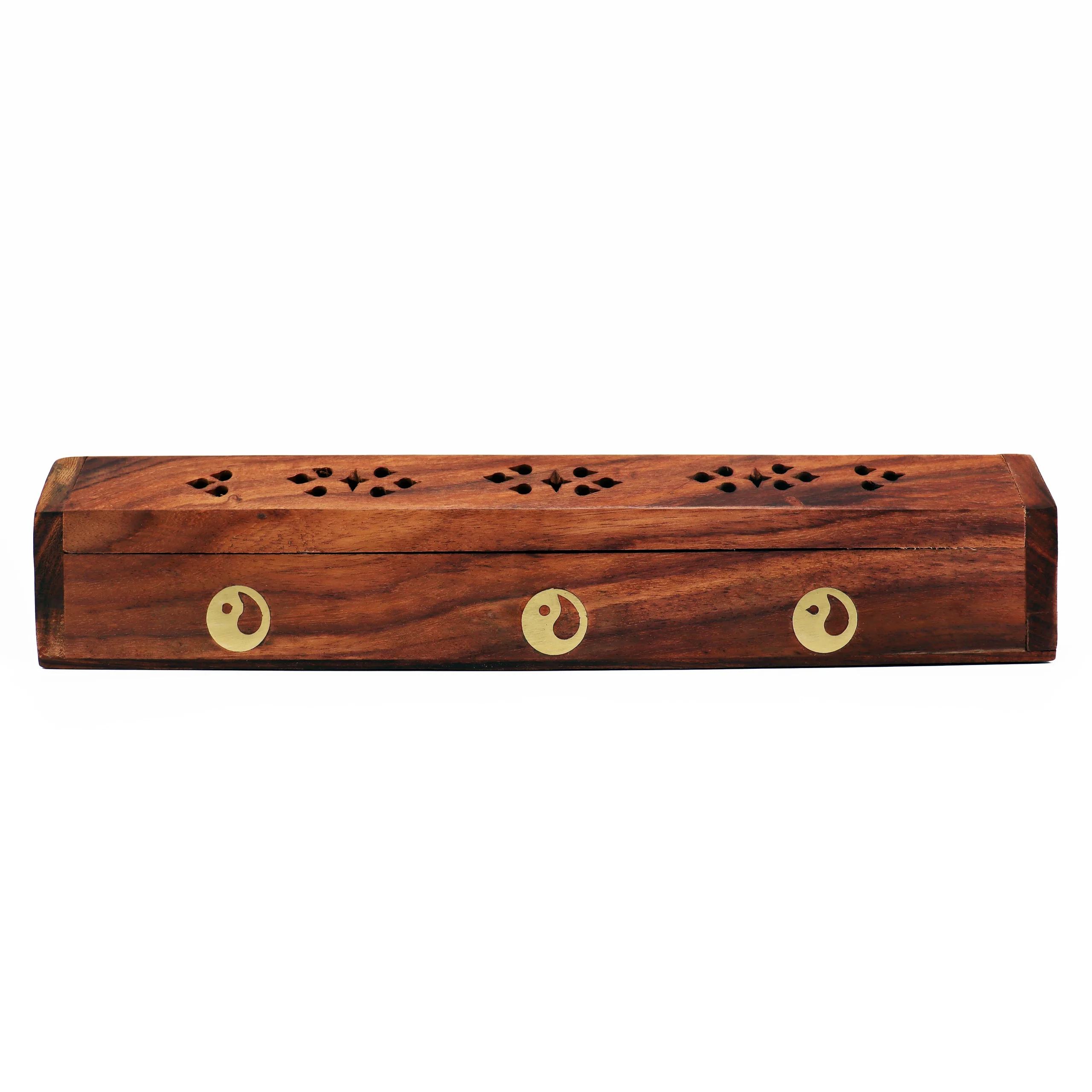 Scatola porta incenso in legno - Ying Yang