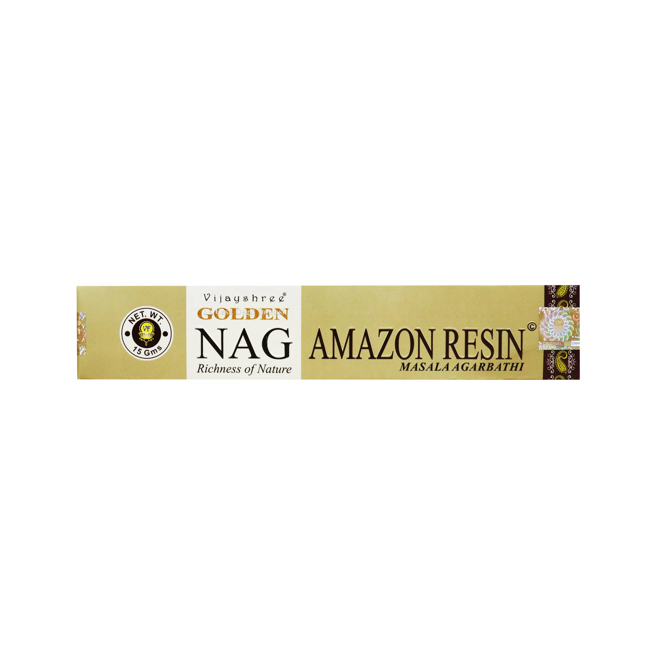 Resina Amazzonica - Bastoncini di Incenso - Vijayshree Golden Nag - 15g
