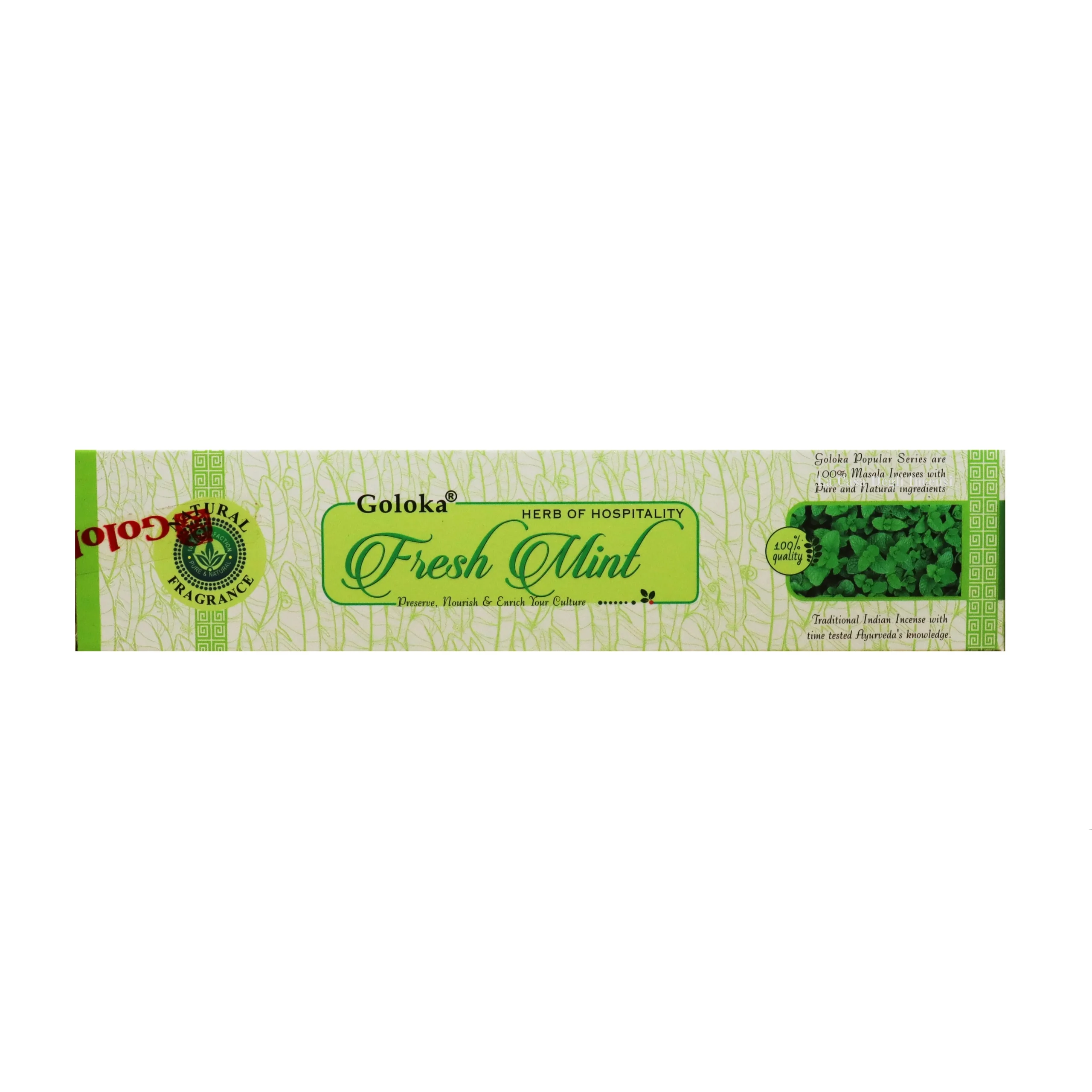Menta Fresca - Bastoncini di incenso Goloka - 15g