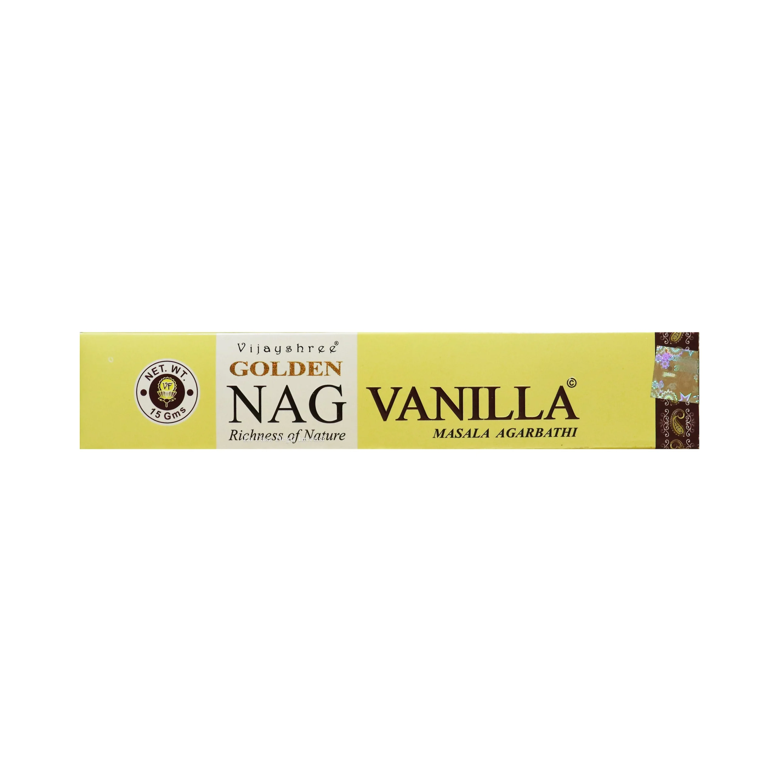 Vaniglia - Bastoncini di Incenso - Vijayshree Golden Nag - 15g
