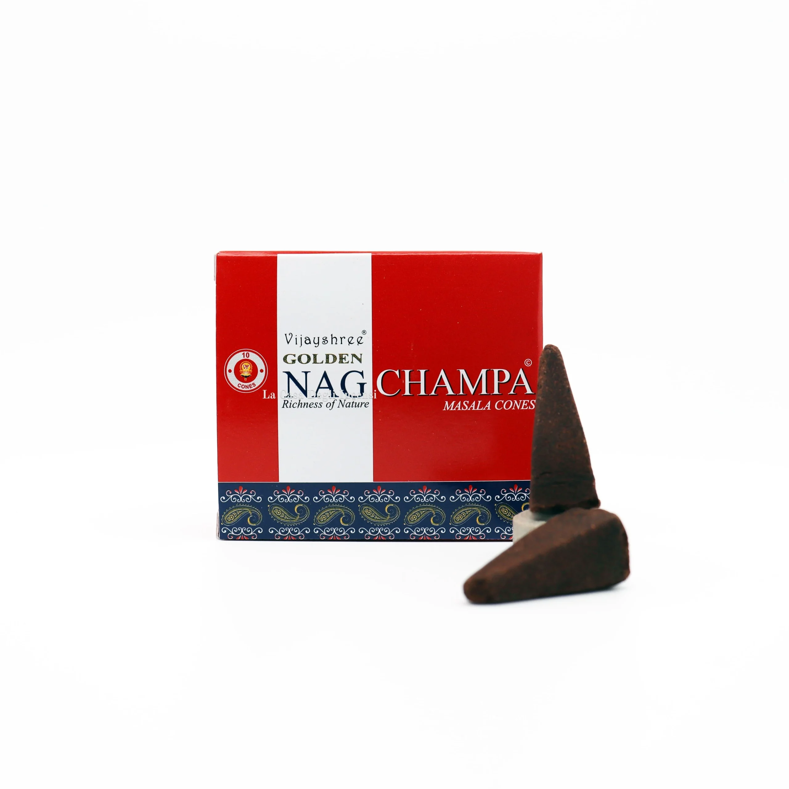 Champa - Coni di Incenso - Vijayshree Golden Nag - 10pz
