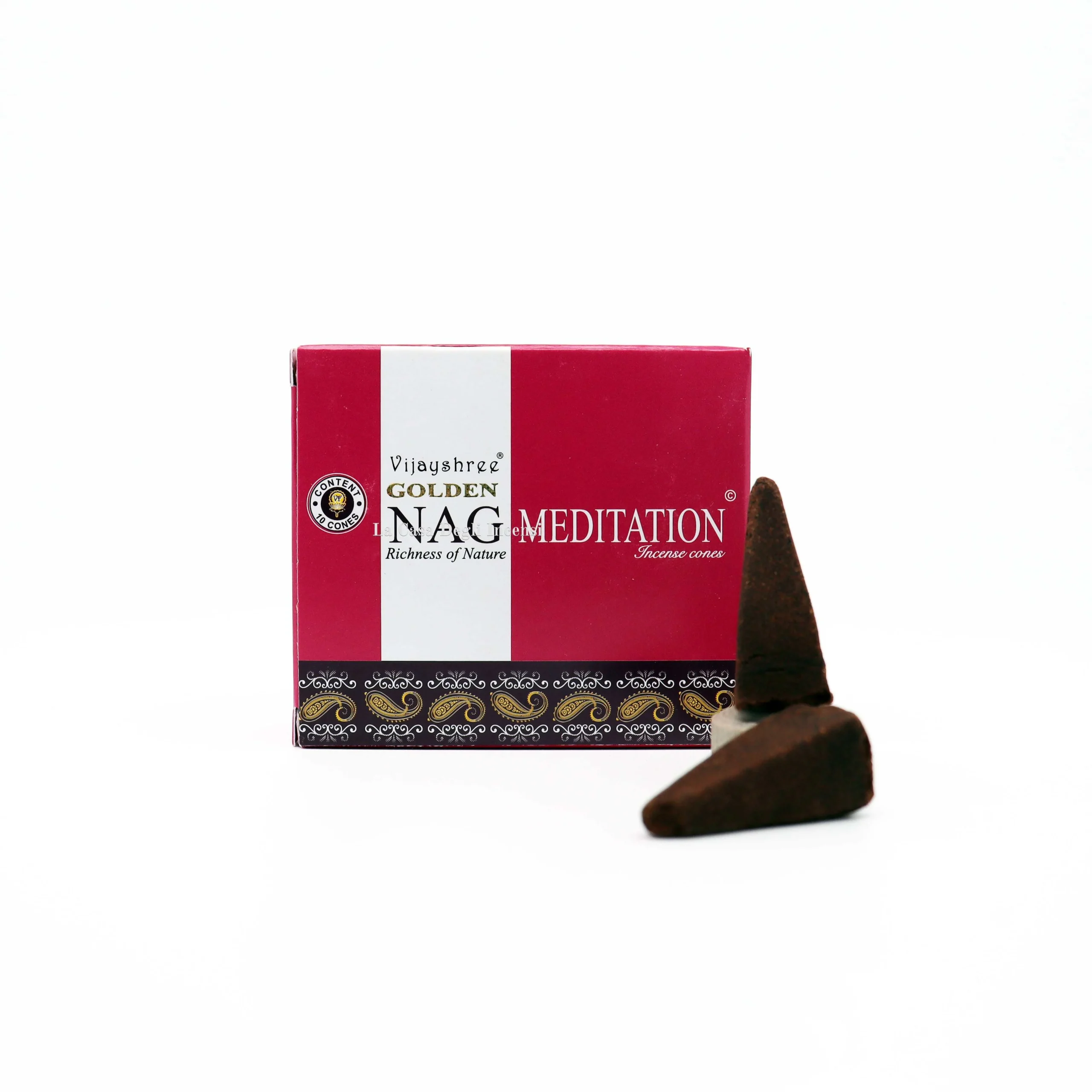 Meditatione - Coni di Incenso - Vijayshree Golden Nag - 10pz