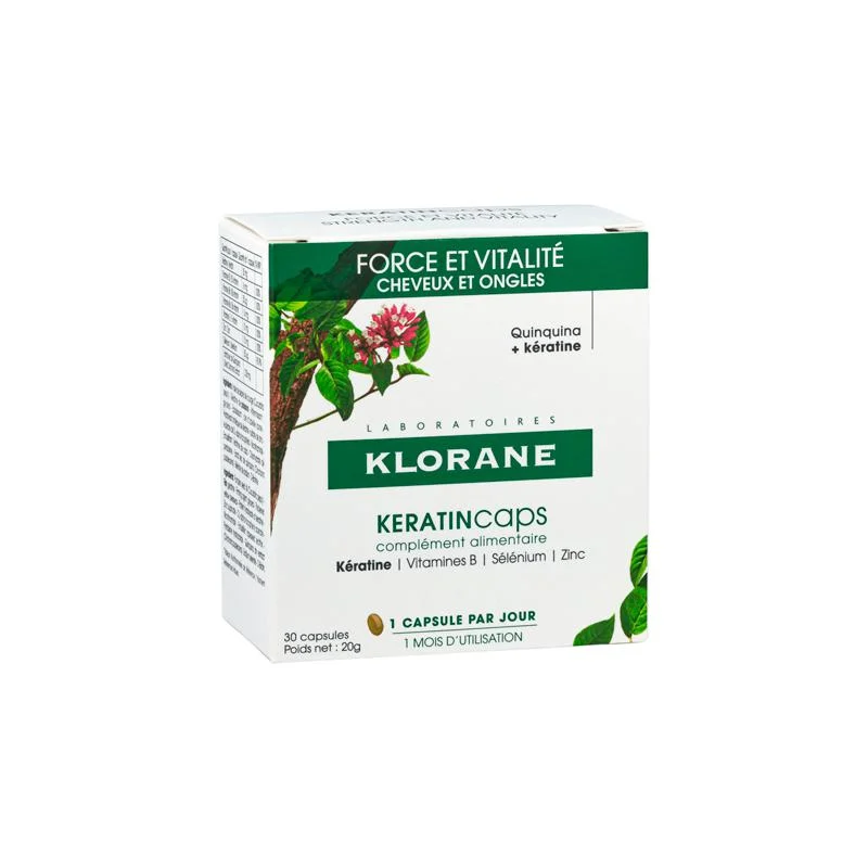 Klorane Keratincaps Forza e Vitalità 30 Capsule