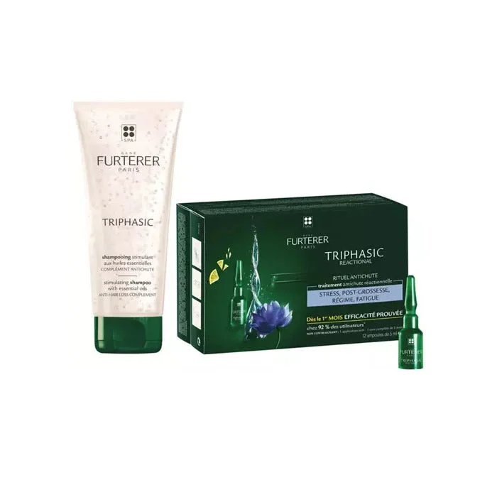 Rene Furterer Triphasic Reactional Trattamento Anticaduta 12x5ml Set 2 pezzi