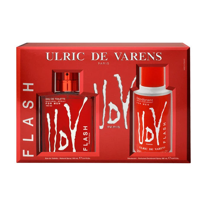 Ulric De Varens Flash Eau De Toilette Spray 100ml Set 2 Pezzi