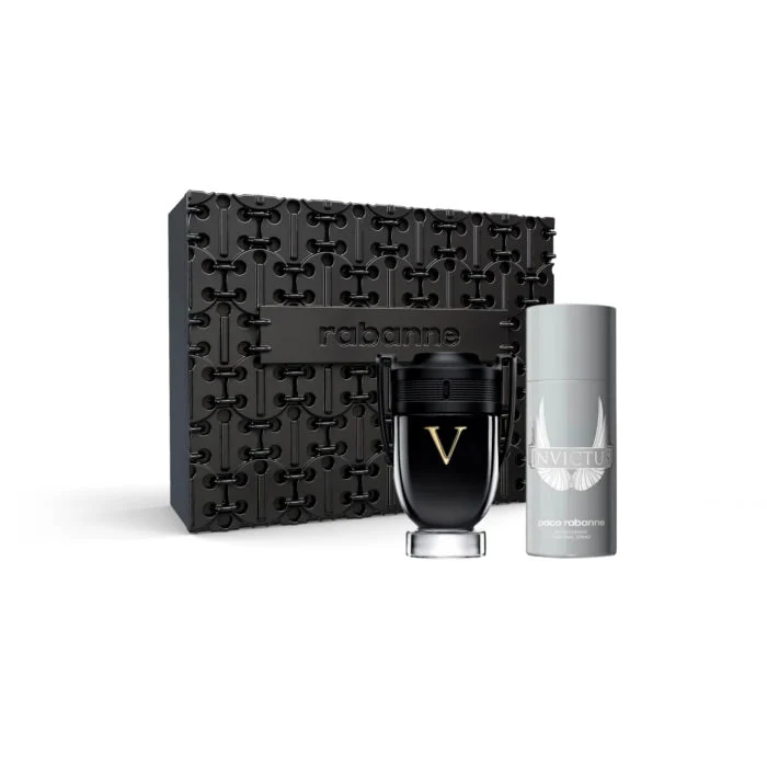 Paco Rabanne Invictus Victory Eau De Parfum Extrême Spray 100ml Set 2 pezzi Natale 2023