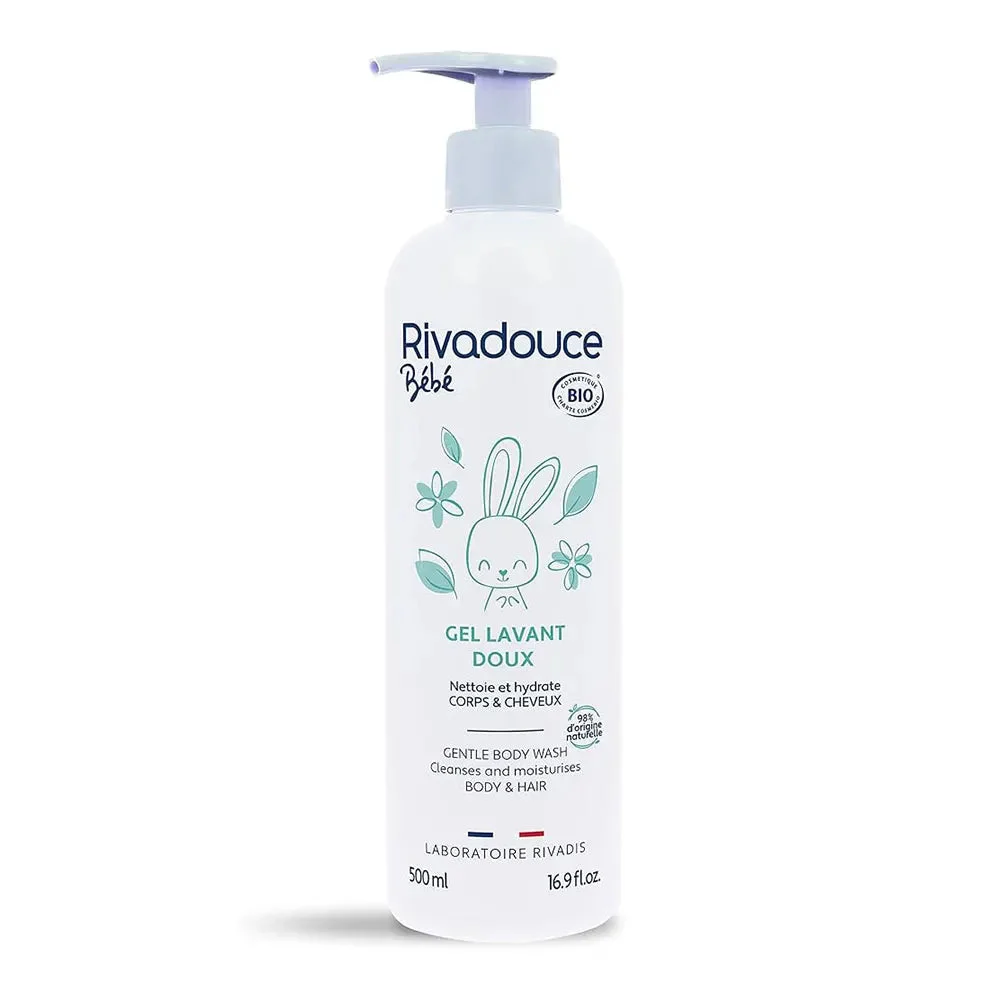 Rivadouce Bébé Gel Lavante Delicato Biologico per Corpo e Capelli 500ml