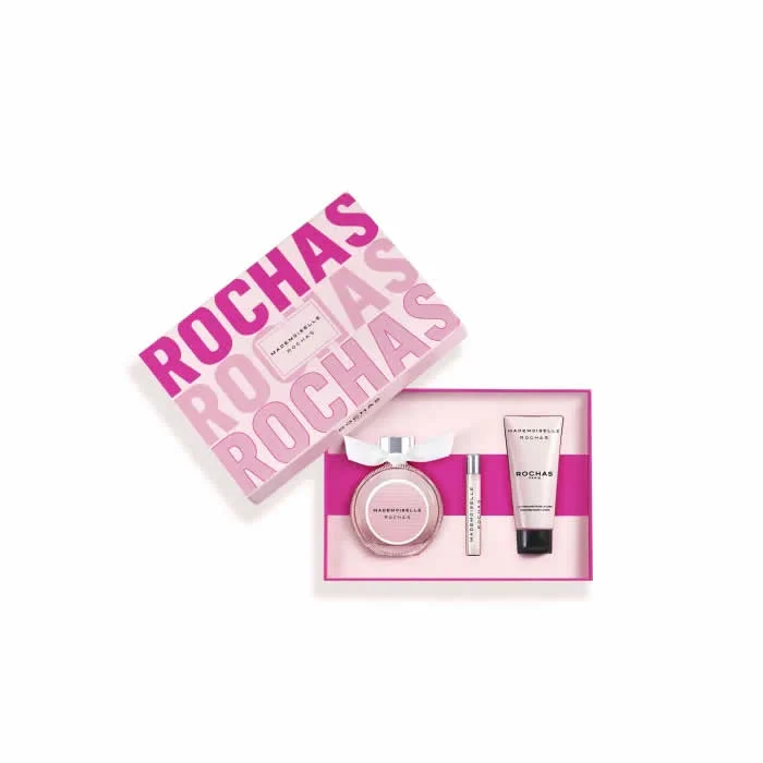 Rochas Mademoiselle Eau De Parfum Spray 90ml Set 3 pezzi