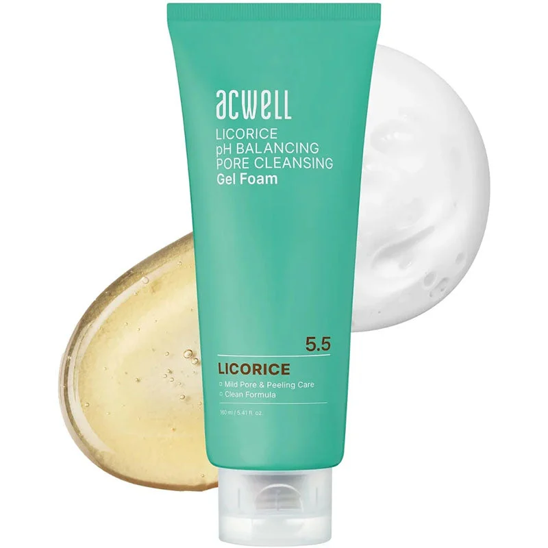 Schiuma gel detergente per pori riequilibrante al pH di liquirizia 160 ml