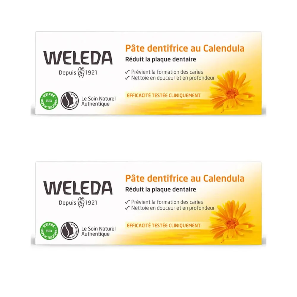 Weleda Calendula Dentifricio Riduce La placca Dentale 2x75ml