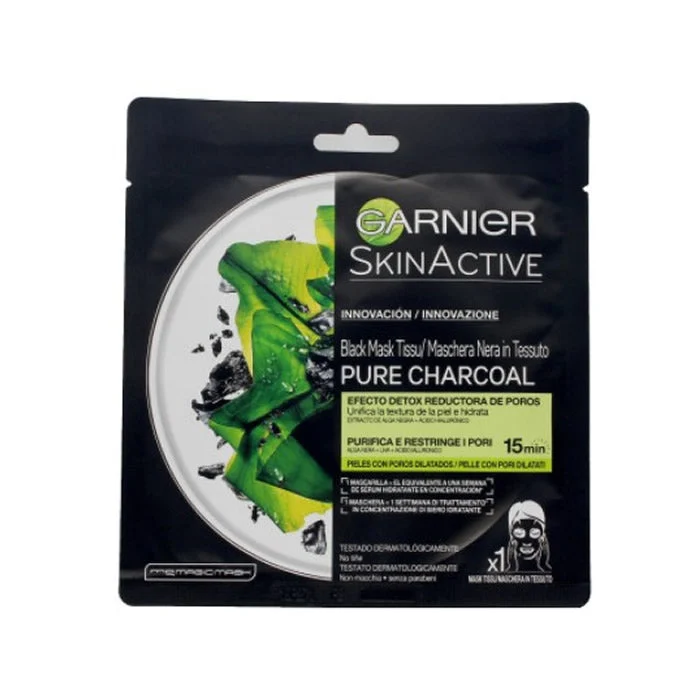 Garnier SkinActive Black Mask Tissue Carbone puro 1 unità