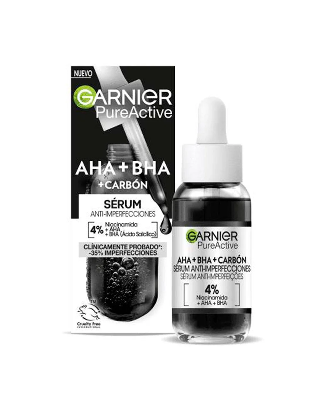 Garnier Pure Active Aha Bha Carbone Siero Anti Imperfezioni 30ml