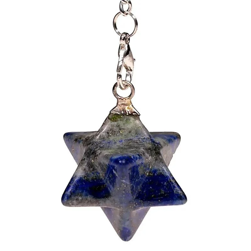 Pendolo divinatorio egizio Merkabah 8 punte - Lapislazzuli