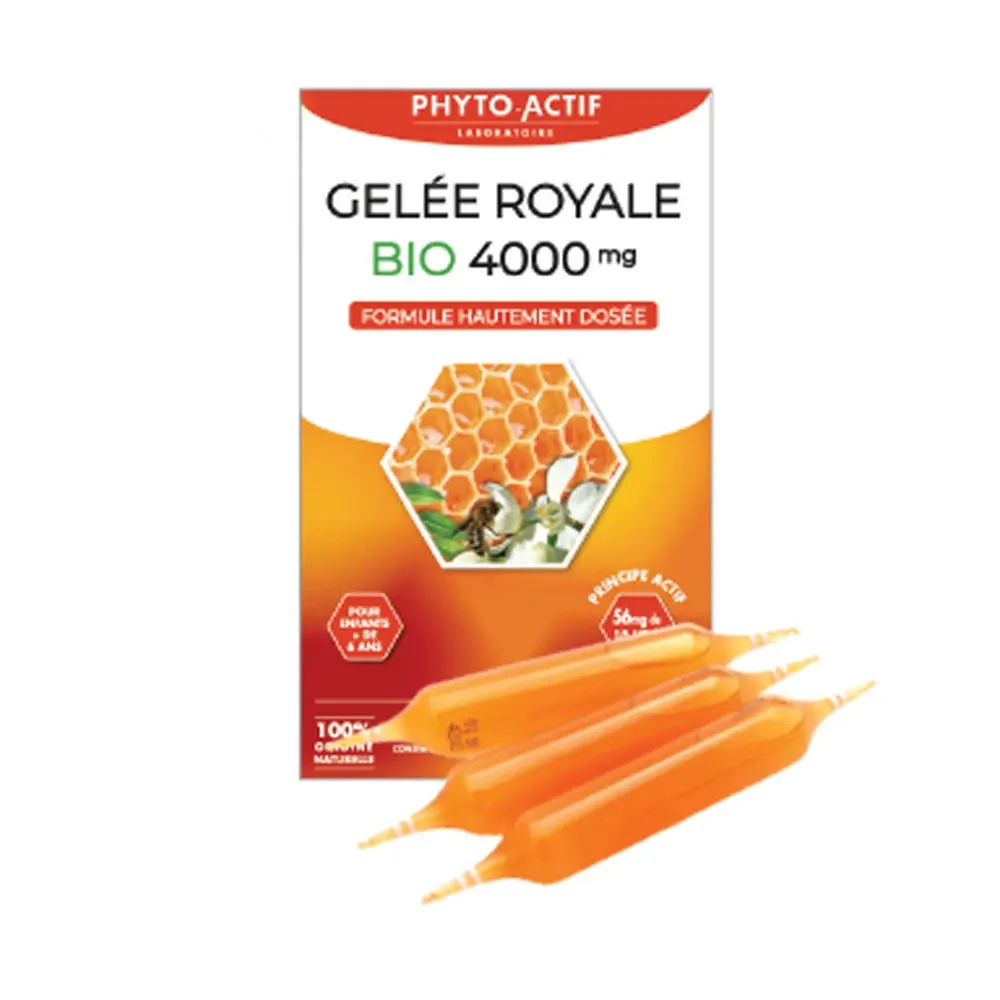 Phyto-Active Pappa reale bio 4000mg titolata in 10-hda 20 fiale