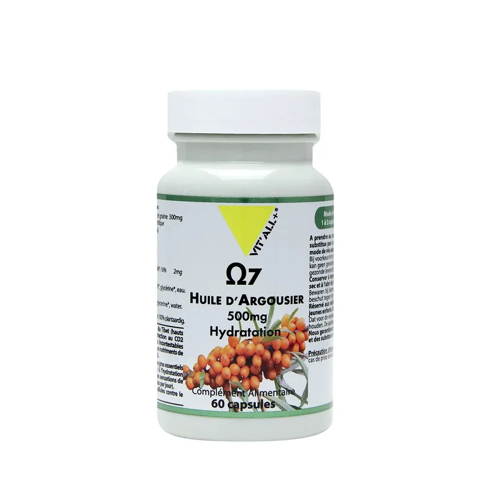 Vit'All+ OMEGA 7 500mg Olio di Olivello Spinoso 60 Capsule