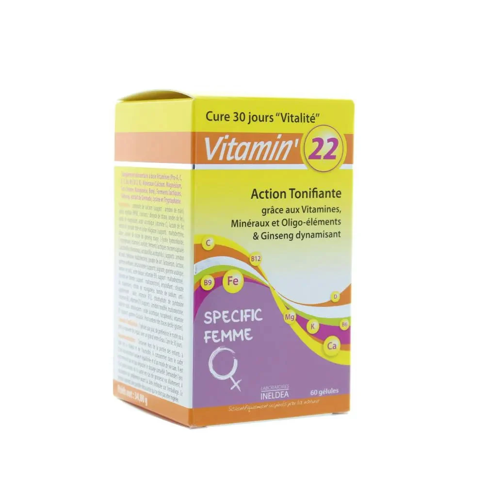 Vitamin22 Vitamin'22 Donna Azione Tonificante 60 capsule