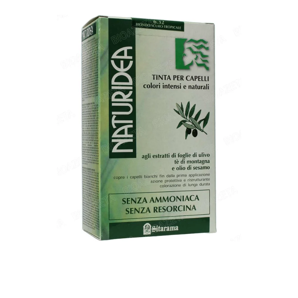 Sitarama Naturidea 6.32 Colorazione Permanente Delicata Biondo Scuro Dorato Ramato Intenso e Luminoso Promozione