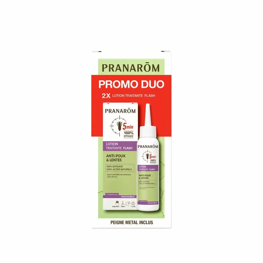 Pranarôm Pranapoux Lozione Trattante FLASH Anti-Pidocchi & Lendini 2x100ml