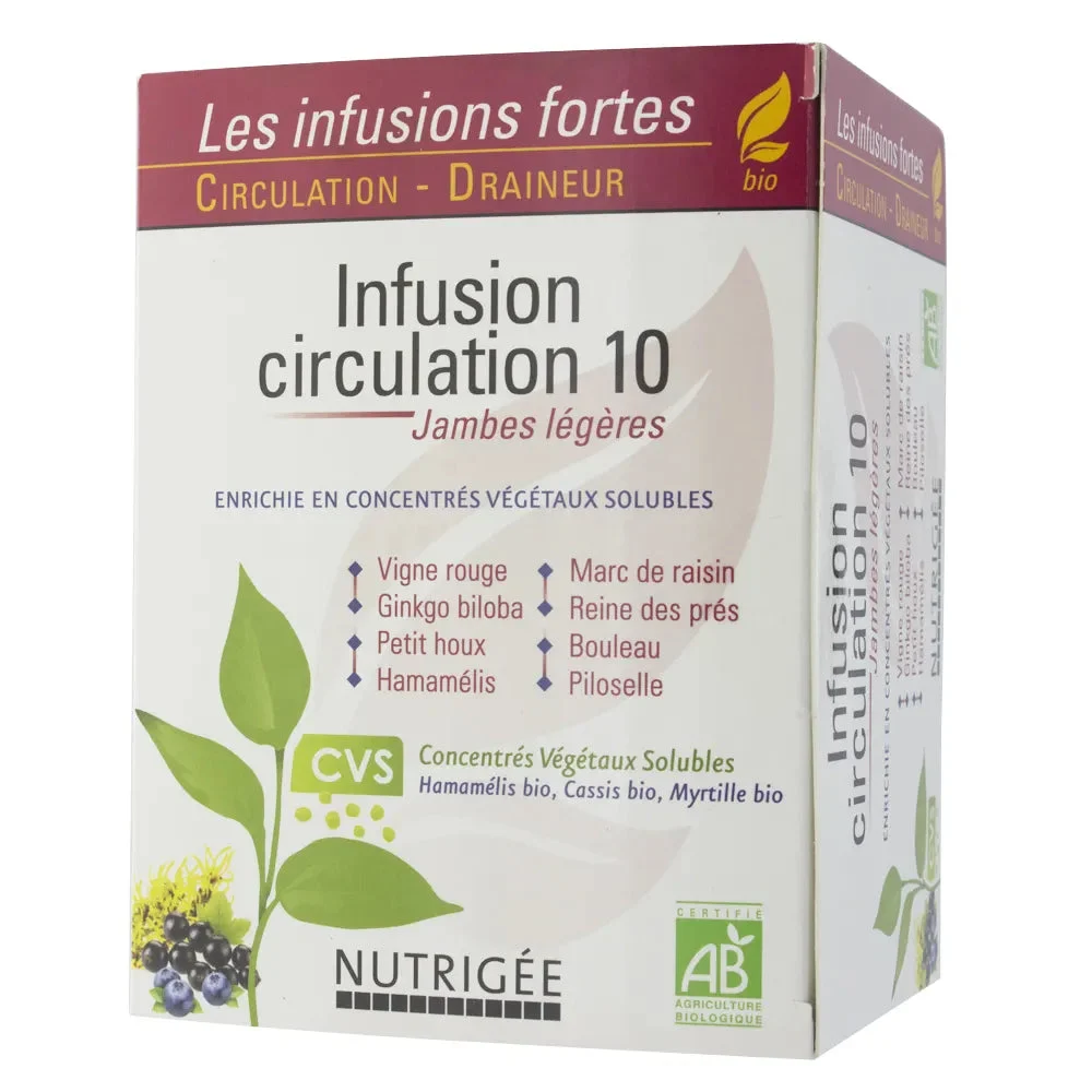 Nutrigè Infusione Circolazione 10 Gambe Leggere Bio 30 Bustine