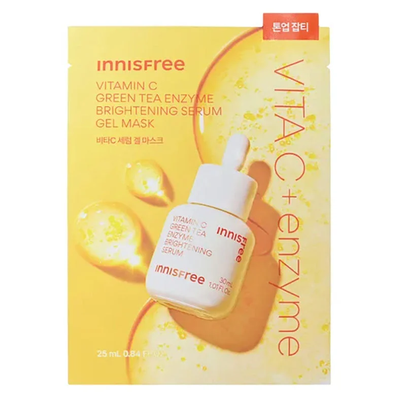 Maschera gel illuminante con siero enzimatico al tè verde e vitamina C 25 ml (1 maschera)