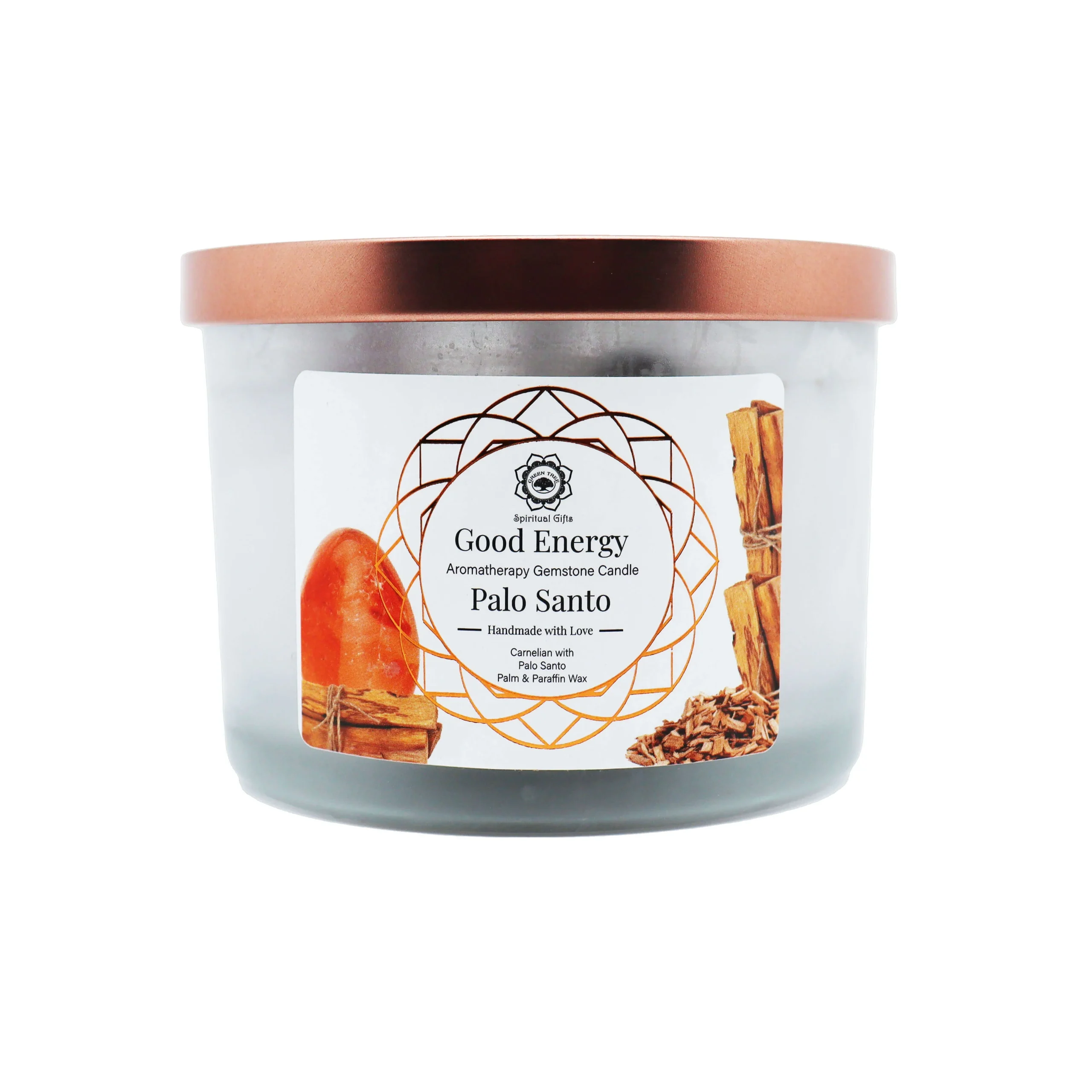 Palo Santo e Corniola - Candela Profumata Artigianale - 256g