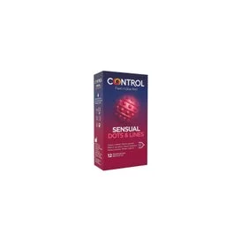 Control Sensual Dots & Lines Preservativo Punti Striat 12 Unit