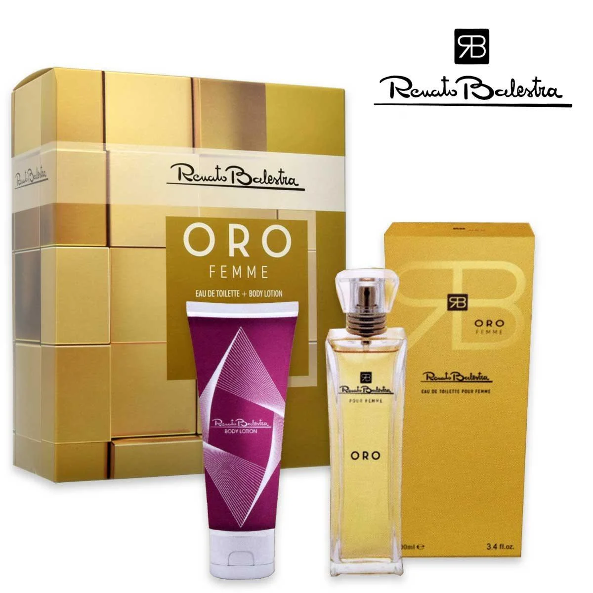 Renato balestra oro pour femme: edt 100 ml + lozione per il corpo 100 ml