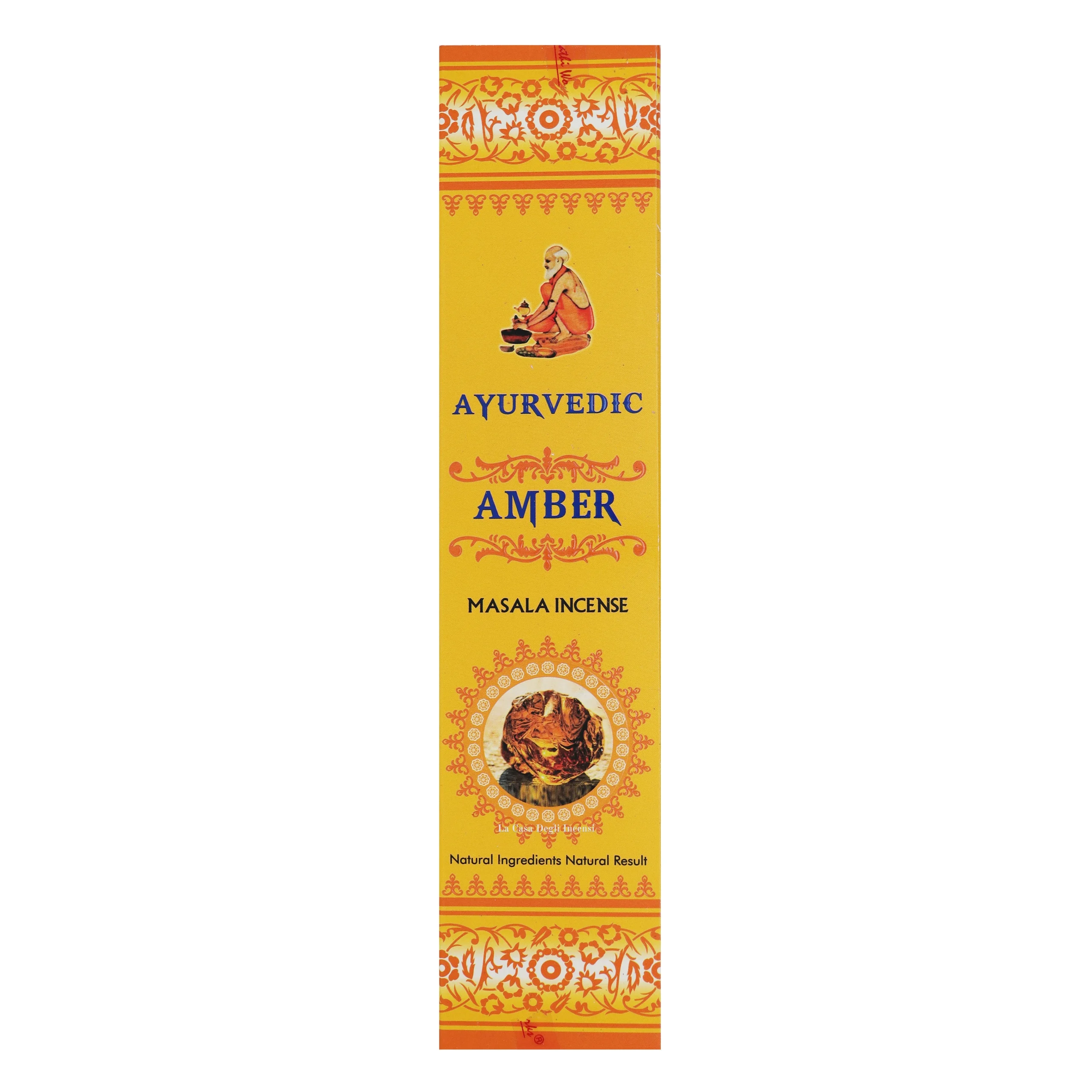 Ambra - Bastoncini di incenso Ayurvedic - 15g