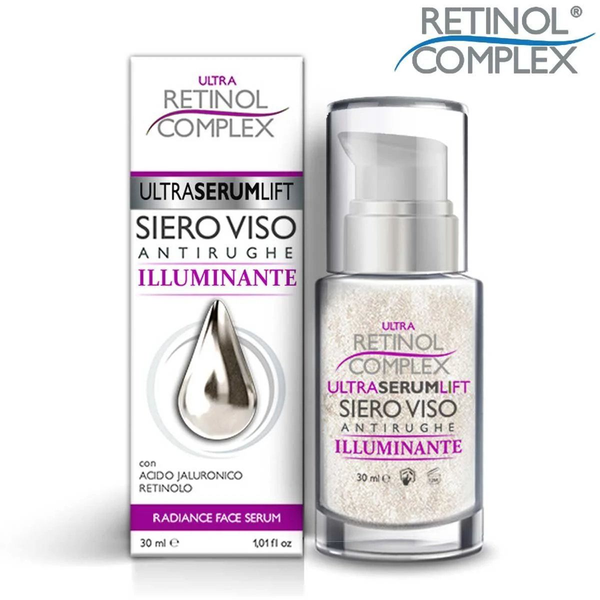 Retinol complex siero viso antirughe illuminante 30 ml