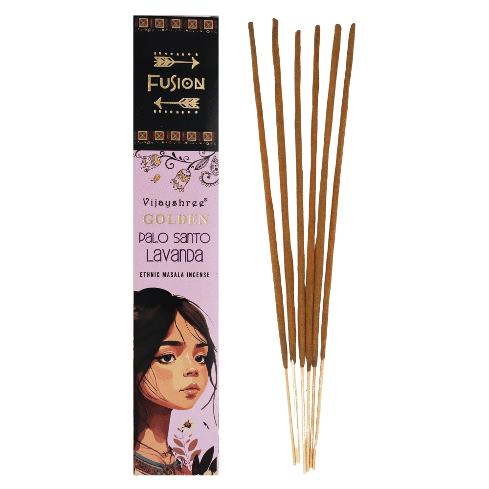Palo Santo e Lavanda - Bastoncini di Incenso - Vijayshree Golden Fusion - 15g