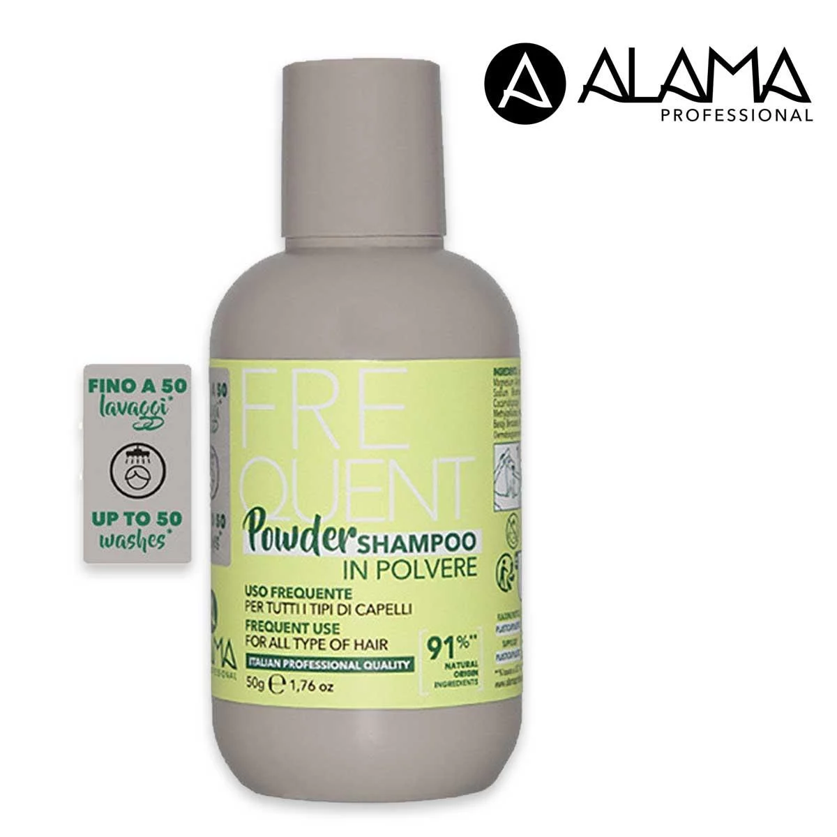Alama shampoo professionale in polvere per lavaggi frequenti 50 gr